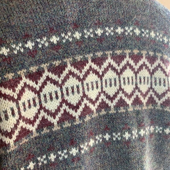 Sweater Gray Crewneck LG 70s era USA Made Wool/Acrylic blend Vintage Great Cond - Picture 4 of 7